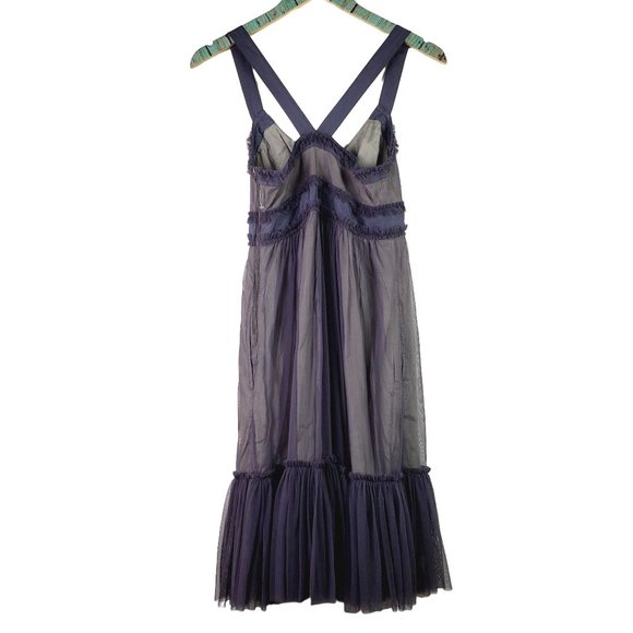 Moulinette Soeurs Tulle Dress Spirit Dress, Anthropologie, Ash Gray-Purple, Sz 2 - Picture 4 of 12